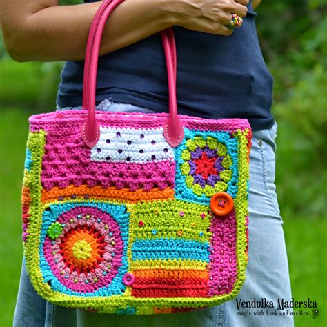 Crochet rainbow bag 